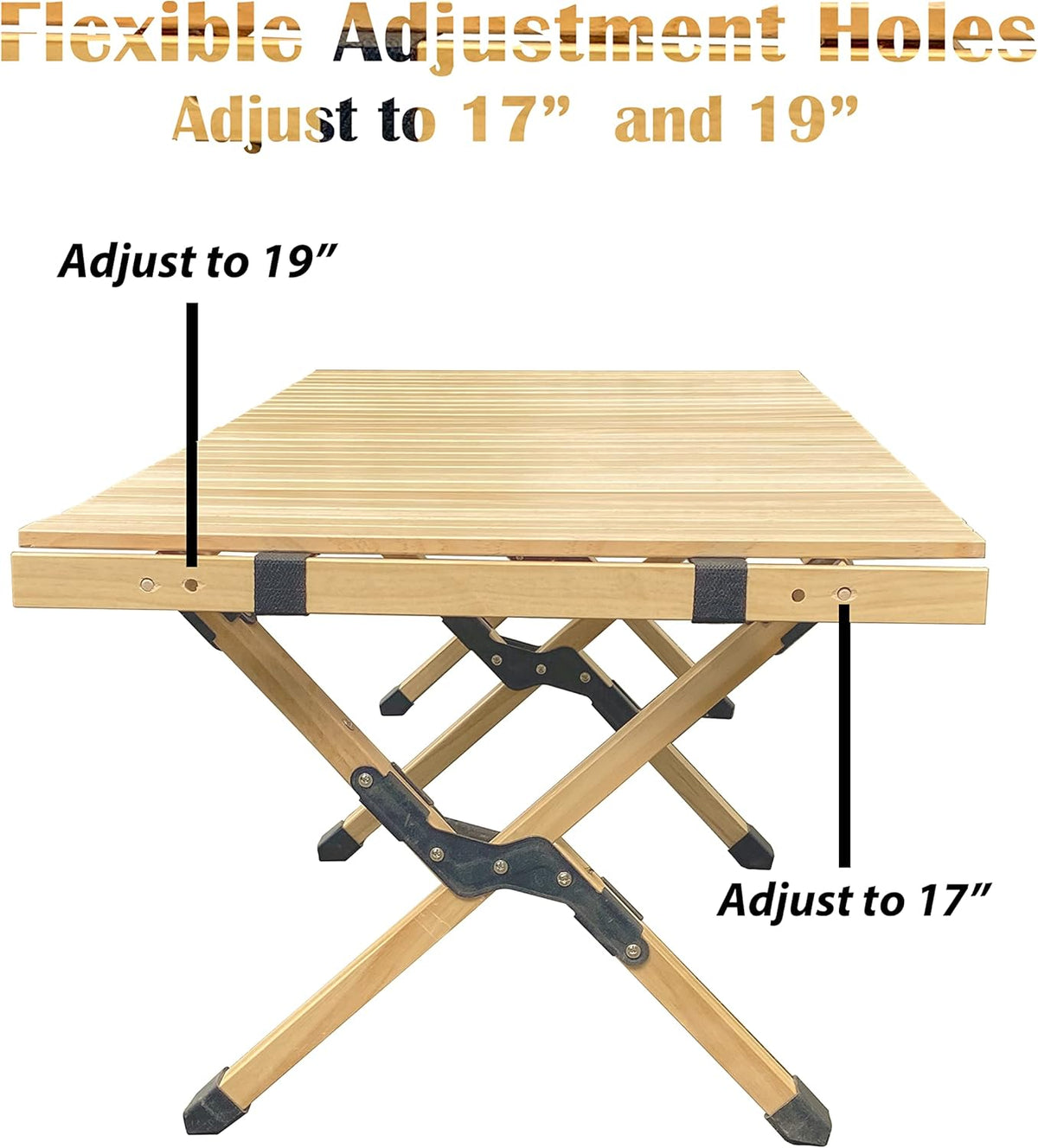 4ft Portable Folding Wood Picnic Table with Carry Bag V839577