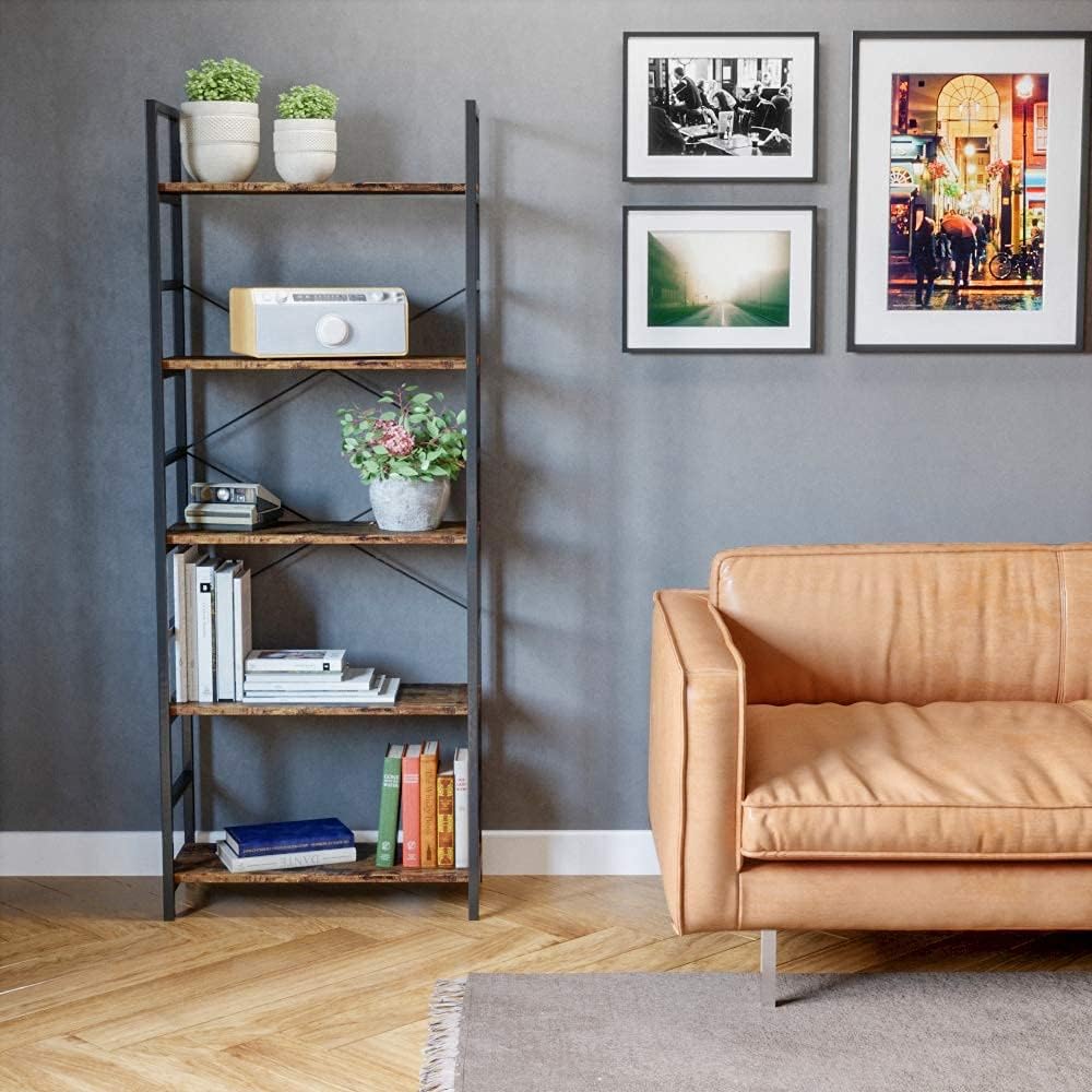 5 Tier Adjustable Bookshelf Storage Shelf C4808