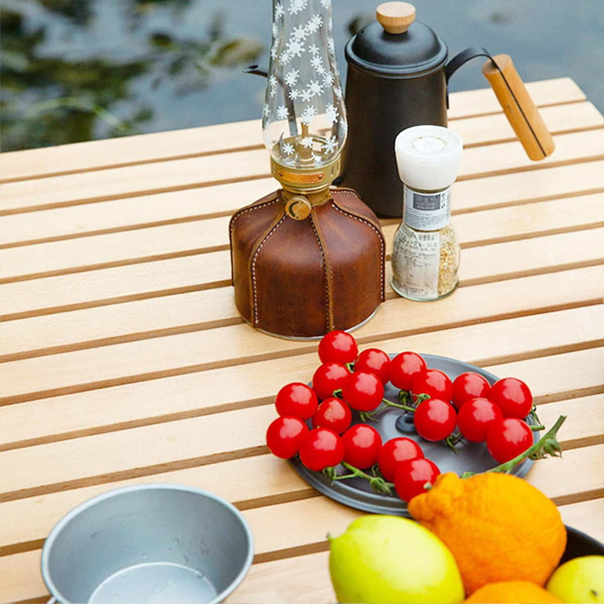 4ft Portable Folding Wood Picnic Table with Carry Bag V839577