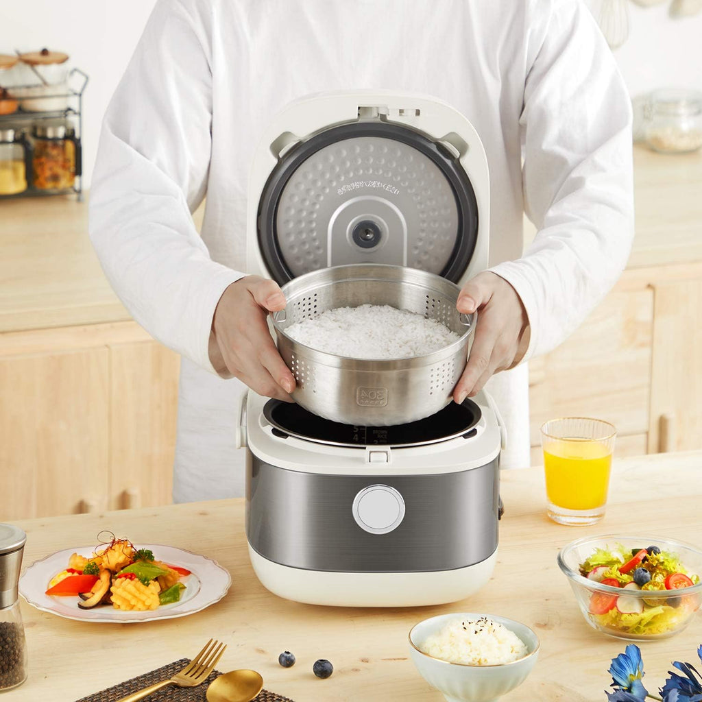 White 5.5 Cups Digital Multi-functional Rice Cooker W9361