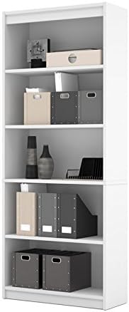 White 5 Shelf Bookcase H79444