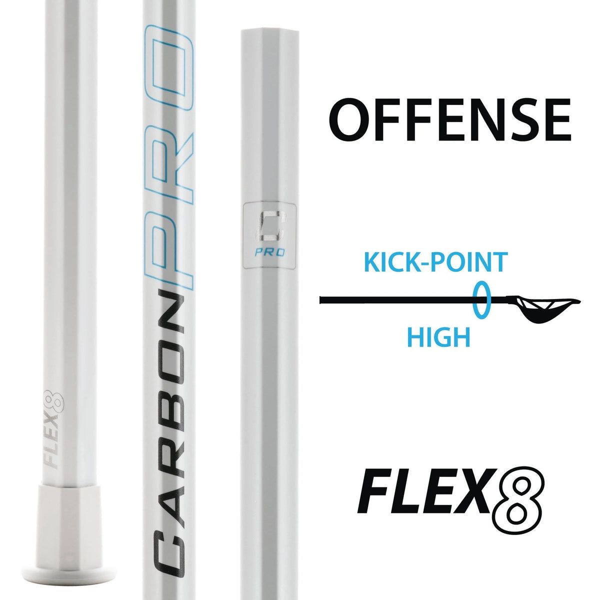 White Lacrosse Shaft Y833