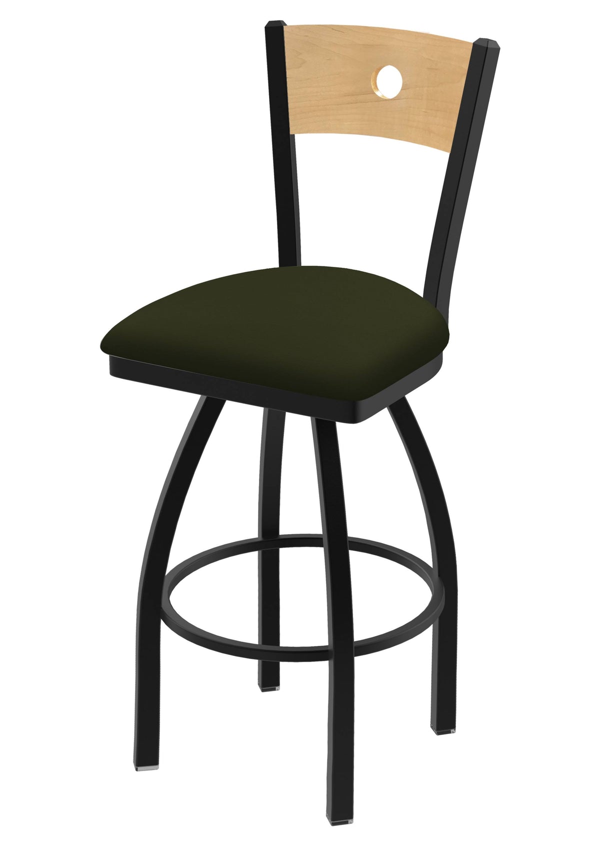 Swivel Counter Stool with Black Wrinkle Finish U38603