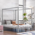 Queen Canopy Bed Silver P77810