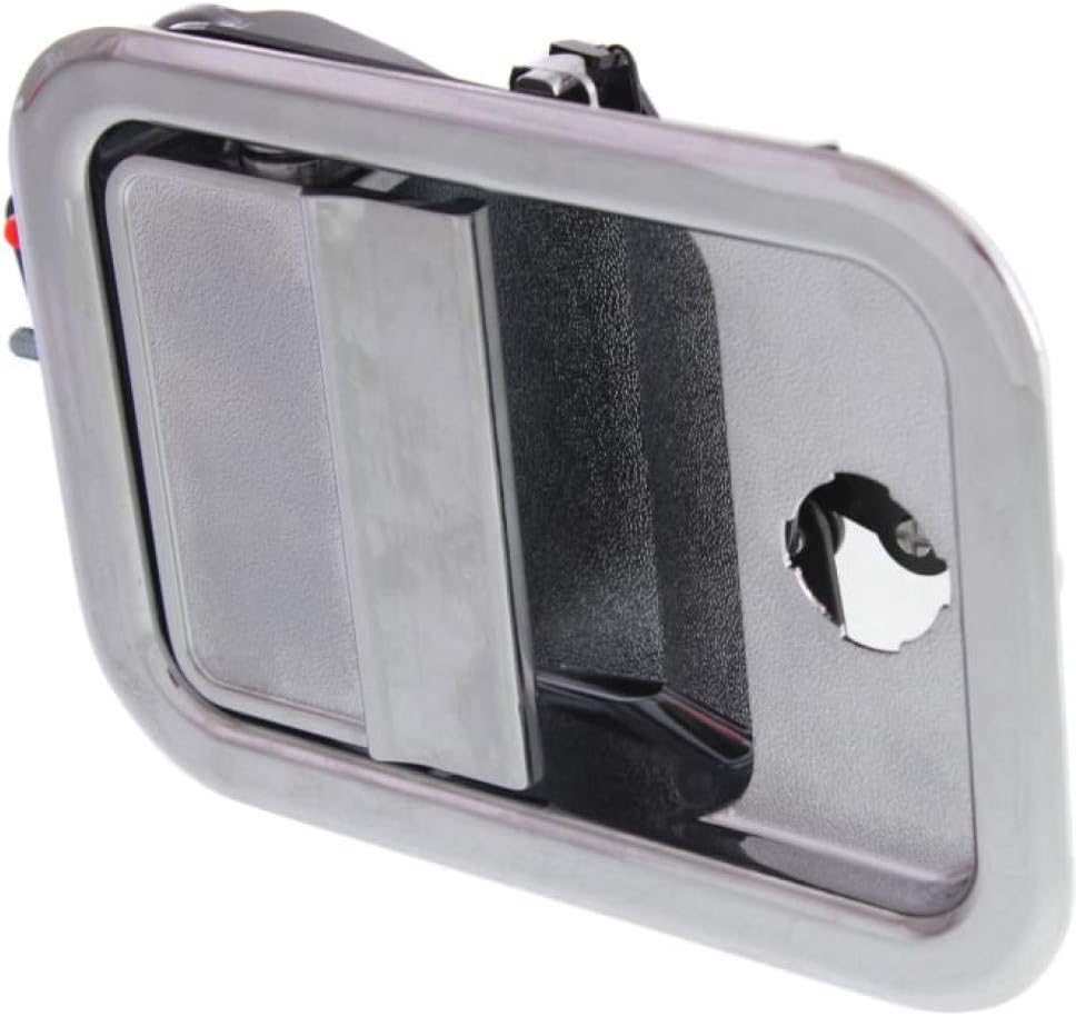 Exterior Door Handle Passenger Side Chrome with Key Hole R527
