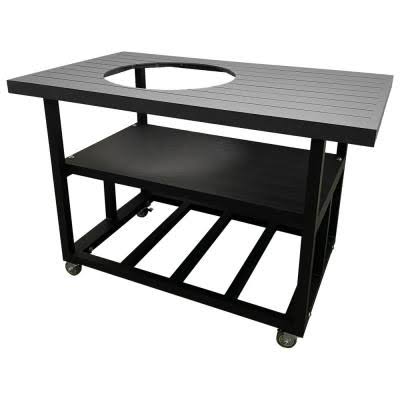 52 in. Aluminum Grill Cart Table with Locking Wheels D757132