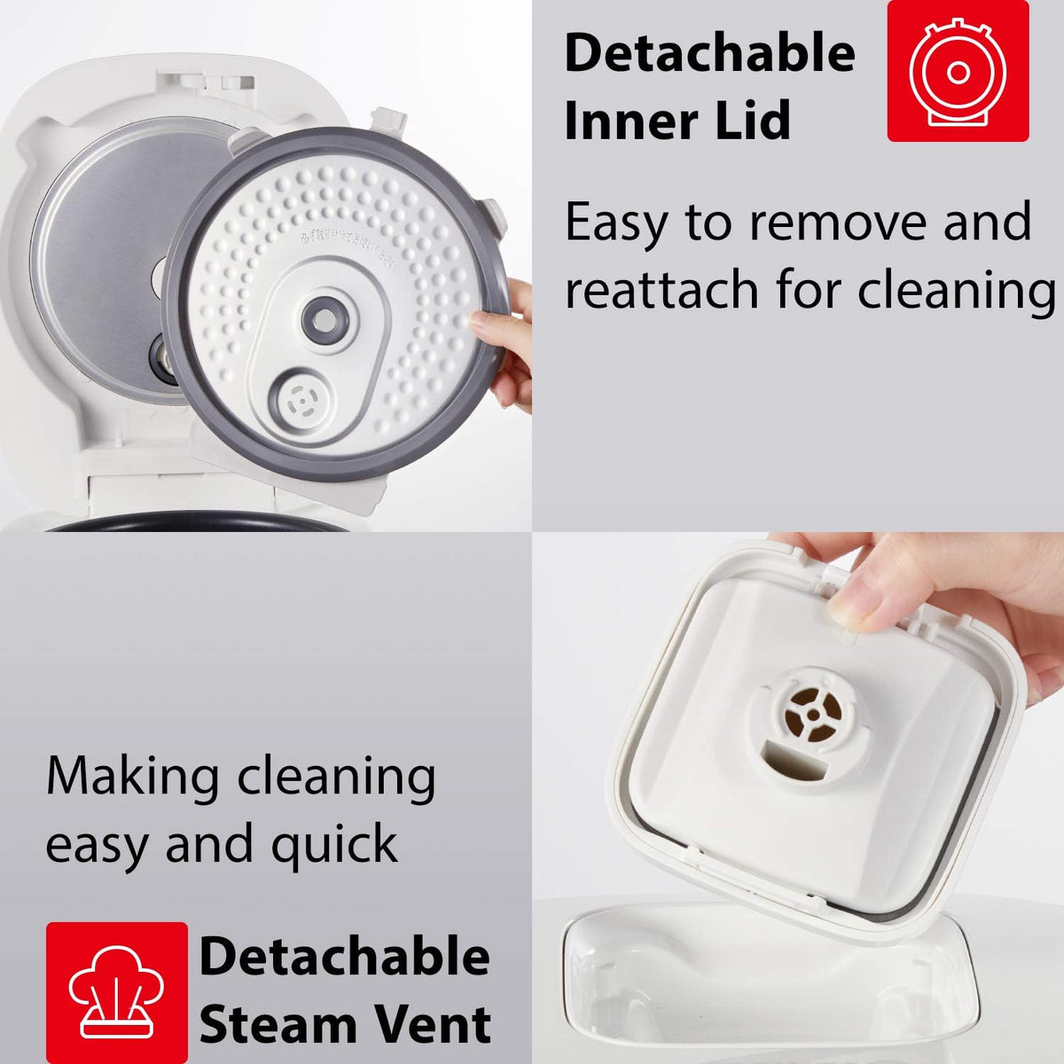 White 5.5 Cups Digital Multi-functional Rice Cooker W9361