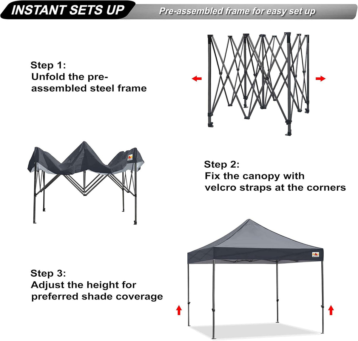 10x10 White Pop Up Canopy Tent U41658