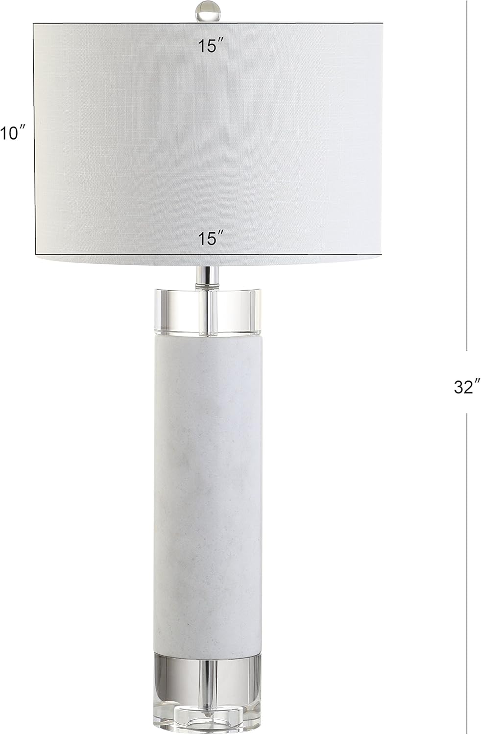 32 Marble Crystal LED Table Lamp O9657