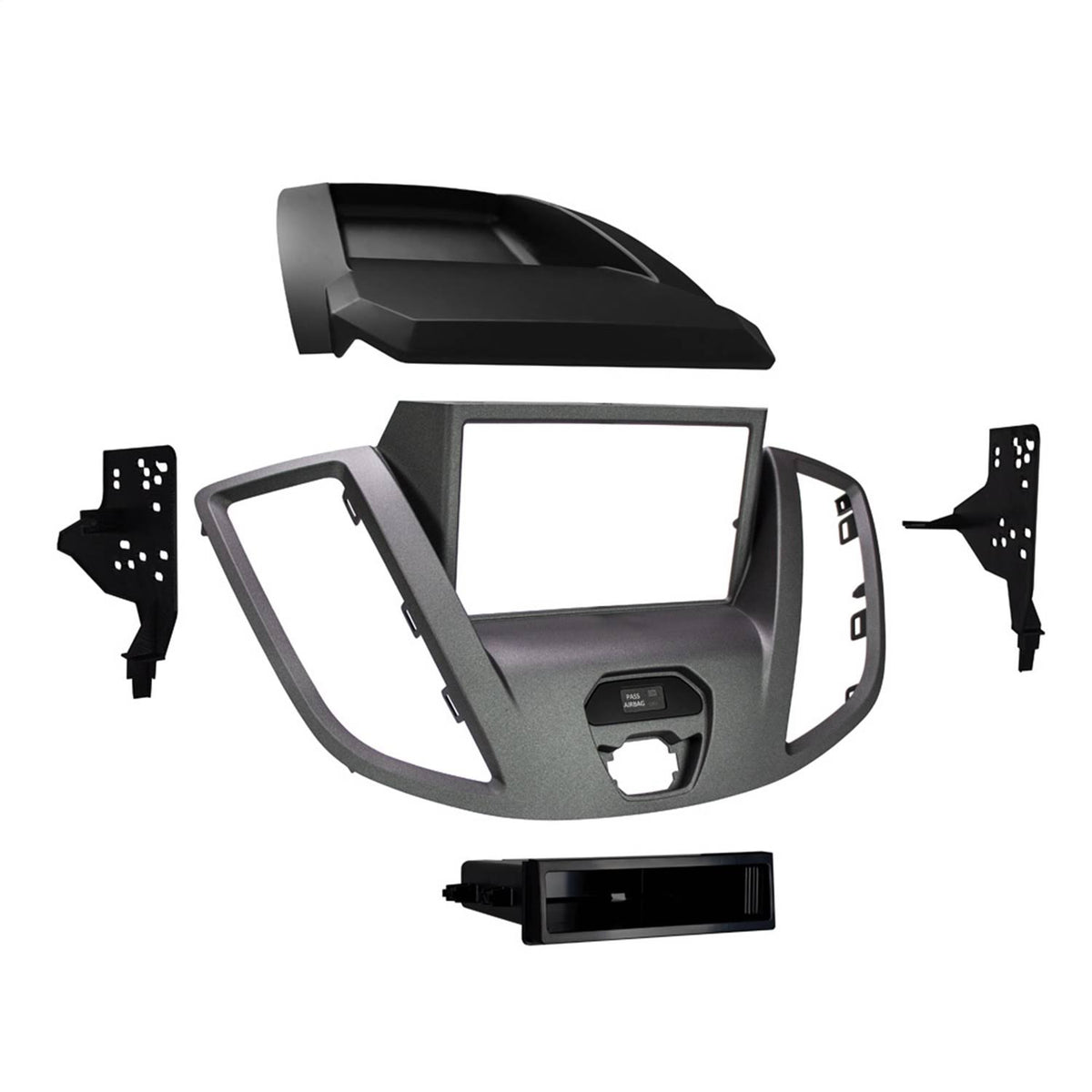 Gray Double Single DIN Dash Kit H996