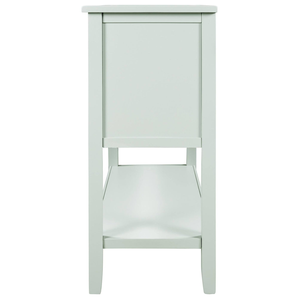 Light Blue Green Pine Console Table with 7 Drawers 1 Cabinet 1 Shelf L77747