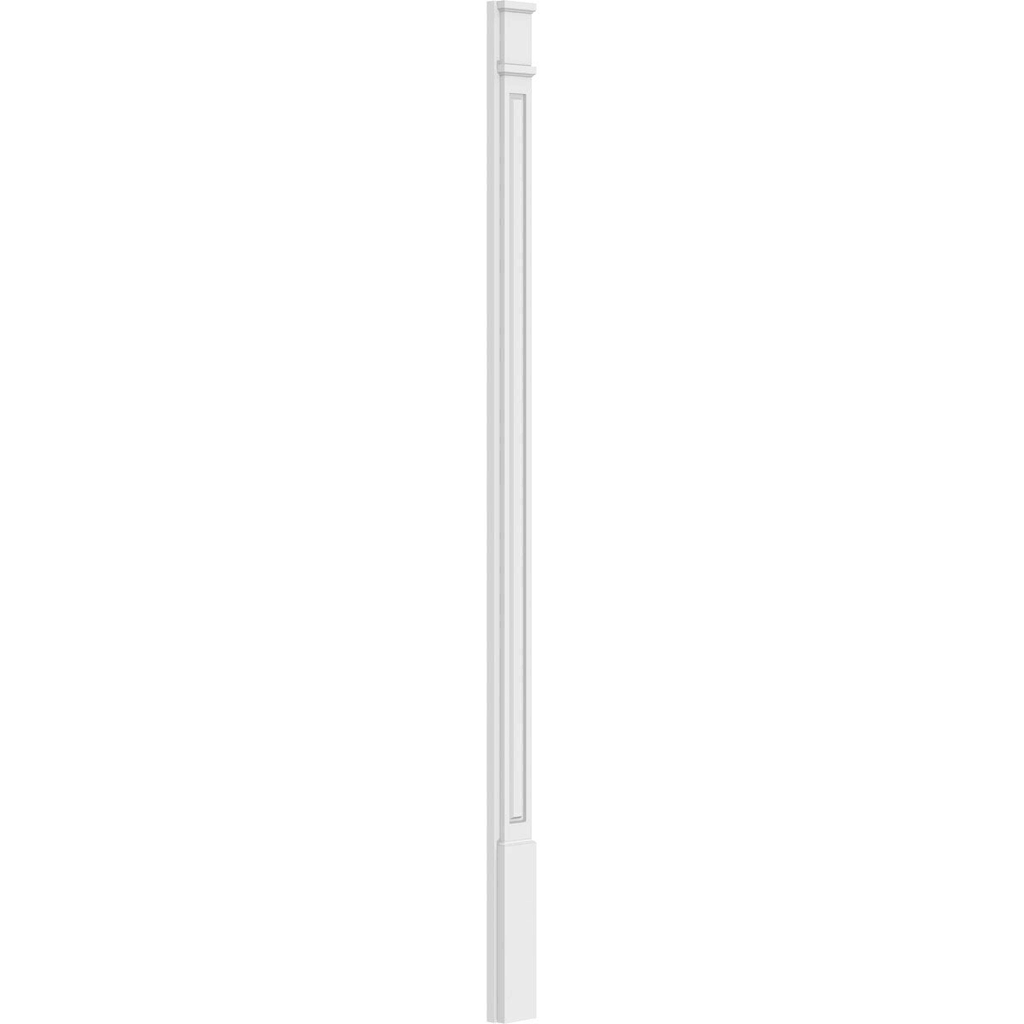 PVC Raised Panel Pilaster with Decorative Capital & Base (Pair) X95086