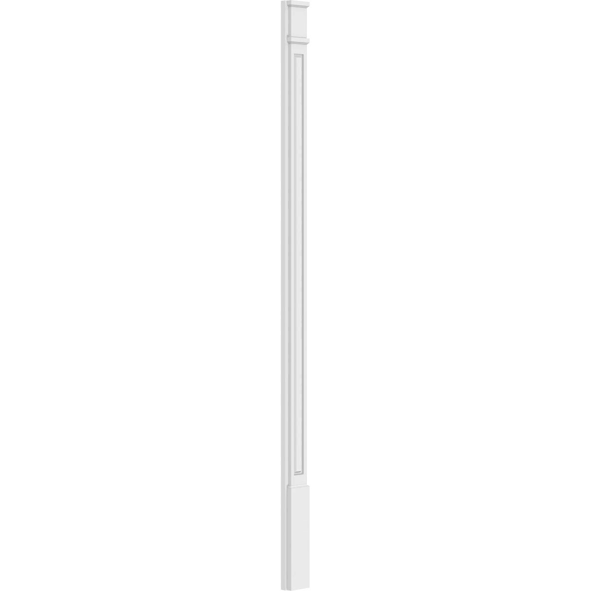 PVC Raised Panel Pilaster with Decorative Capital & Base (Pair) X95086
