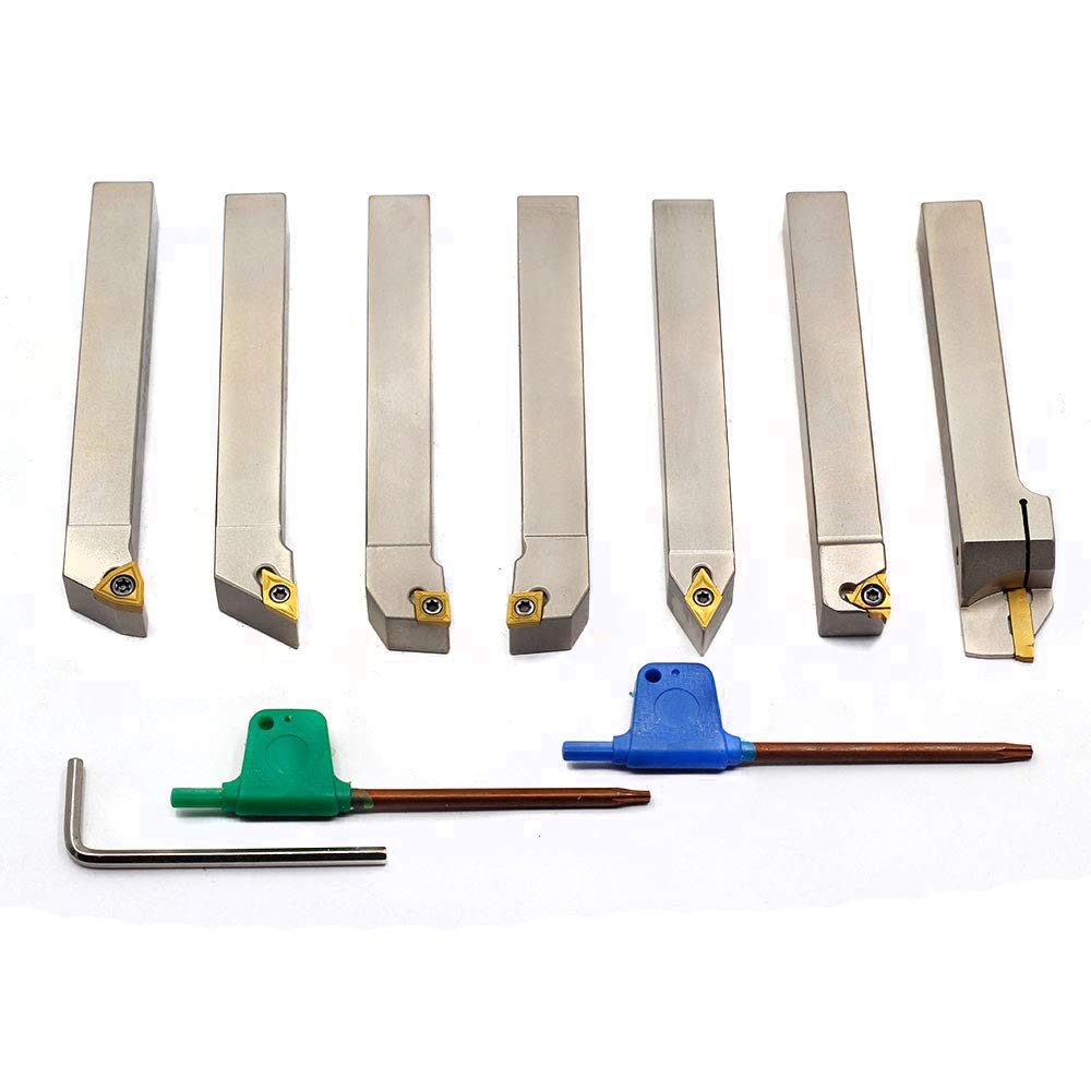 1/2 Shank Indexable Lathe Turning Tool Holder 7 Pieces Set B7063