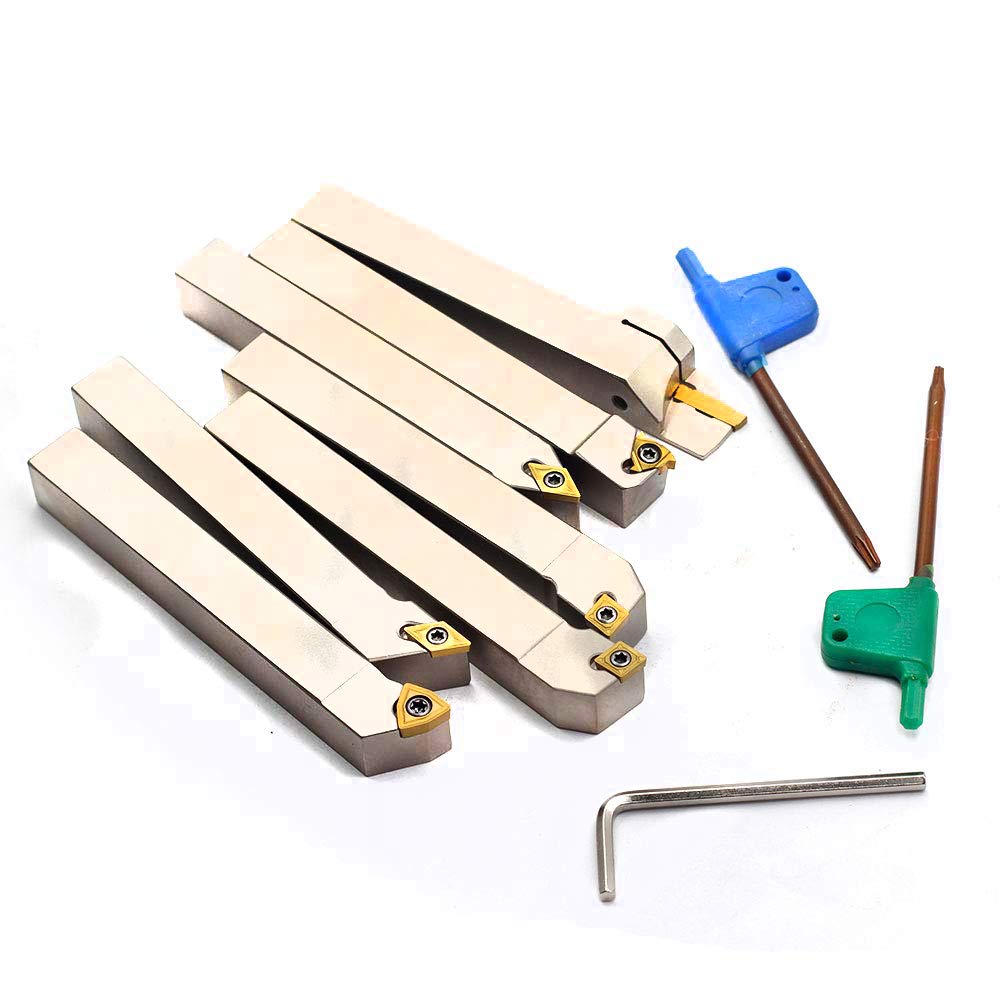 1/2 Shank Indexable Lathe Turning Tool Holder 7 Pieces Set B7063