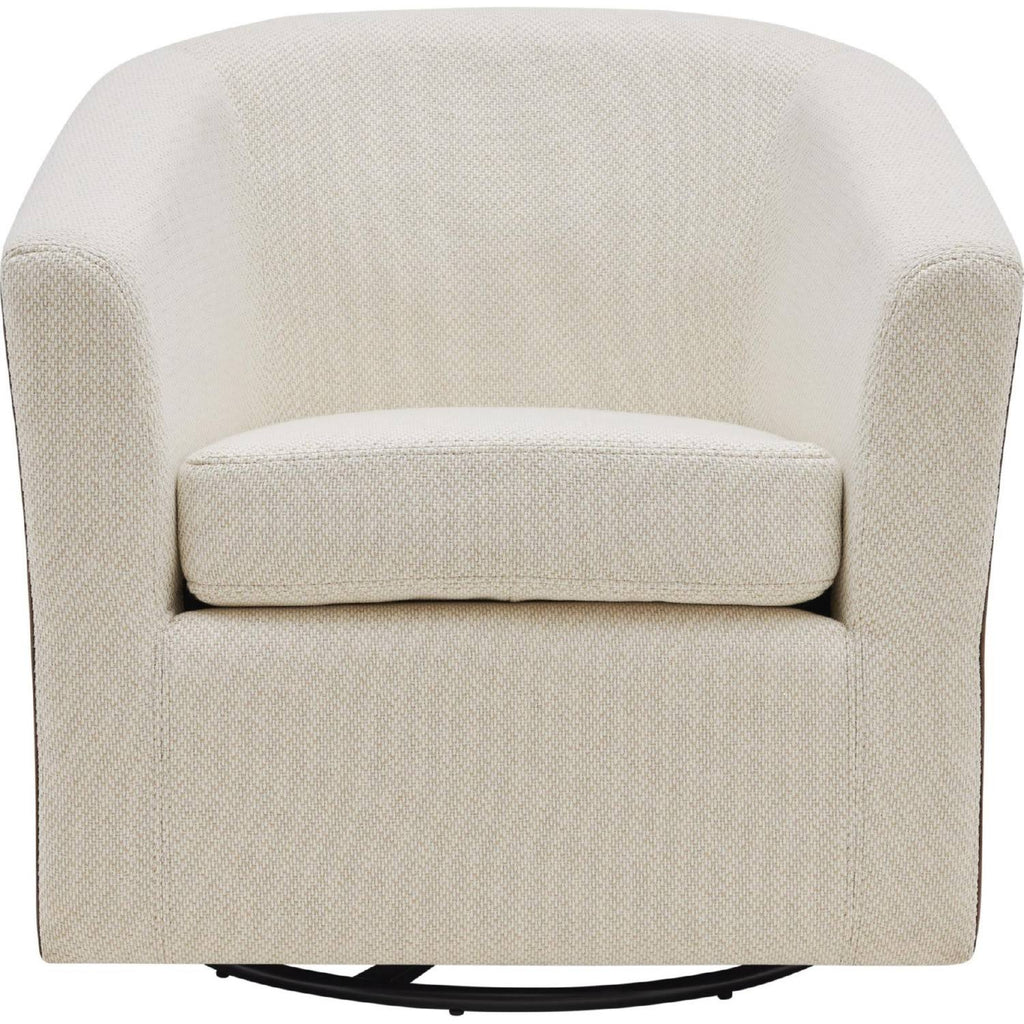 Cream Velvet Swivel Chair F70298