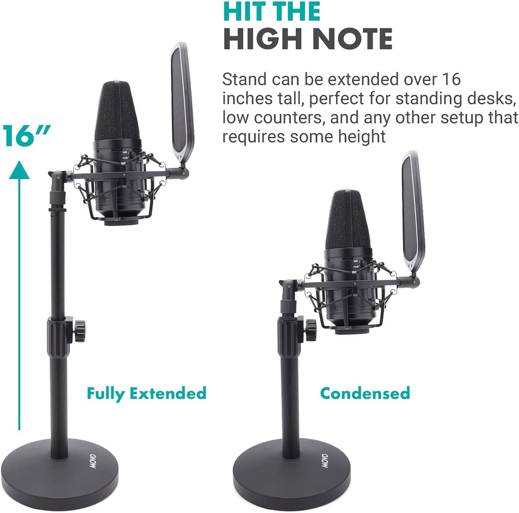 Studio Headphones with Microphone, Pop Filter, and Mic Stand K817343