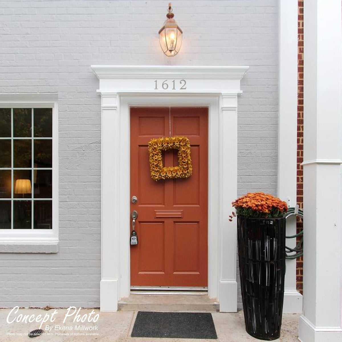 PVC Raised Panel Pilaster with Decorative Capital & Base (Pair) X95086