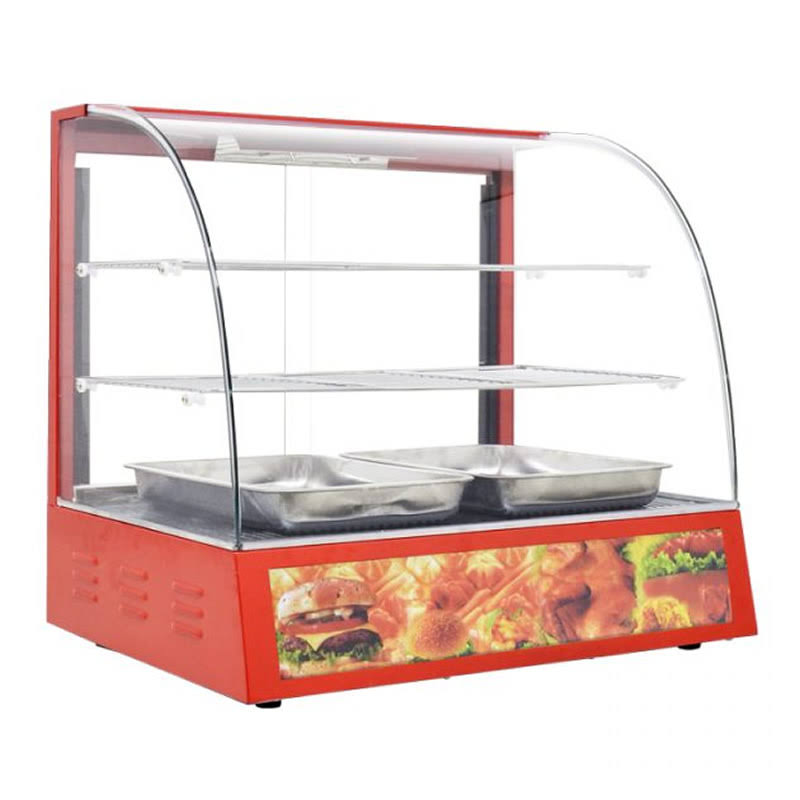 26 Curved Glass Display Warmer 110V Red D822