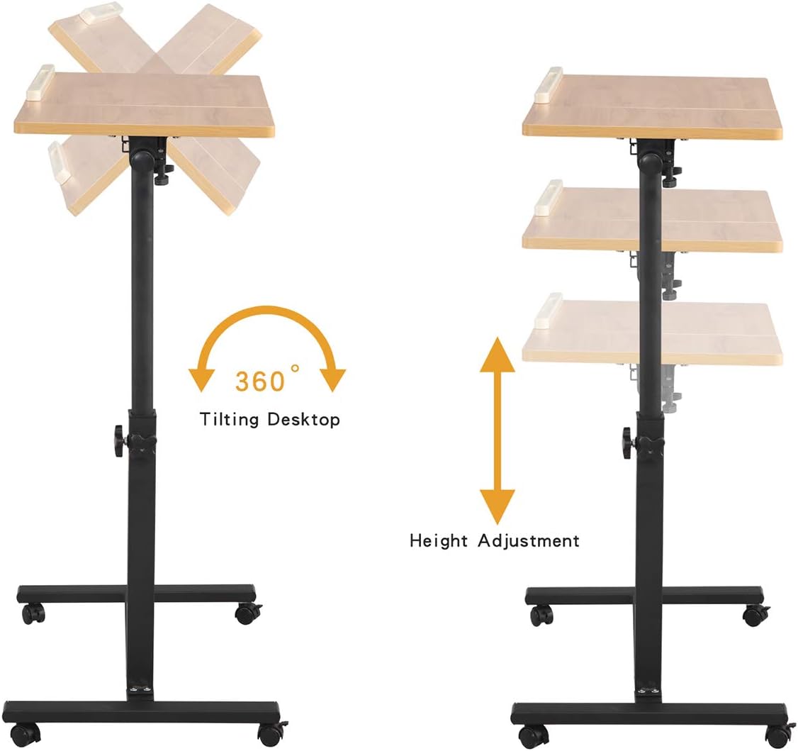 Rolling Laptop Table with Wheels A32667