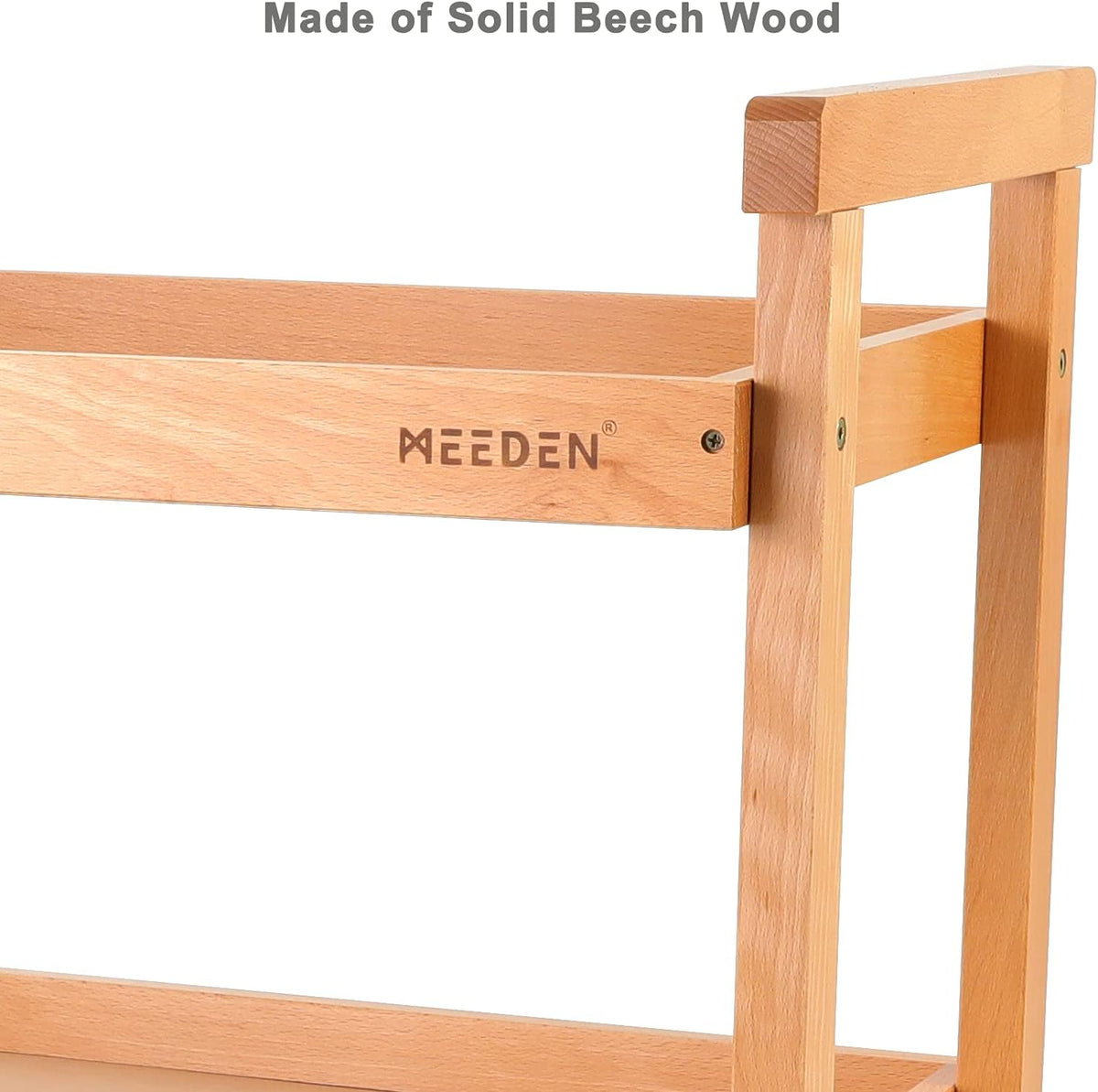 3-Tier Rolling Beechwood Art Cart Storage Organizer M547