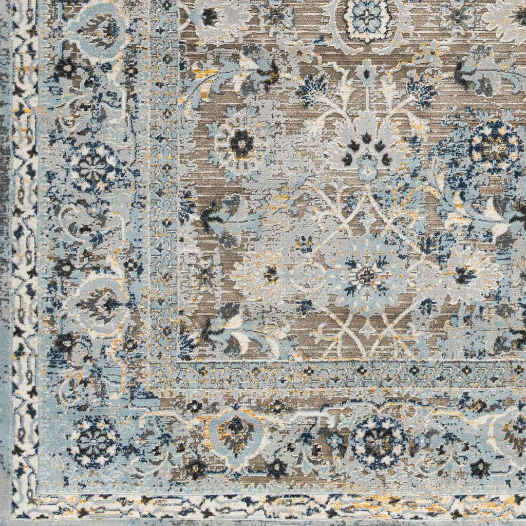 Gray Black 9' x 12'2" Area Rug Y623