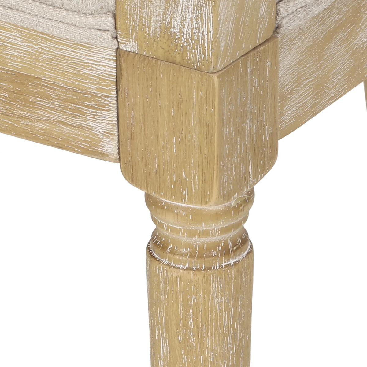 Beige Fabric Upholstered Wood and Cane Accent Chair T428