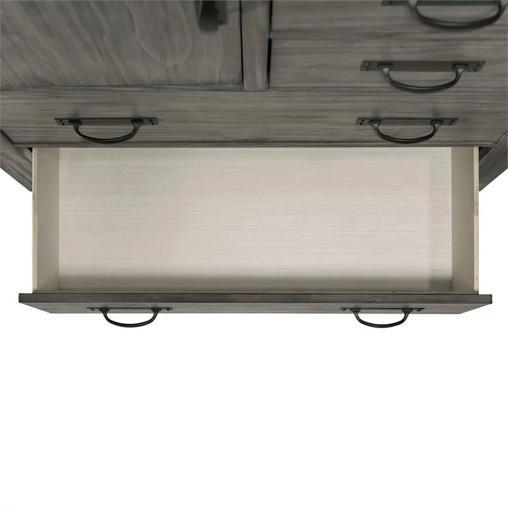 Gray Solid Wood 5-Drawer Chest L7520
