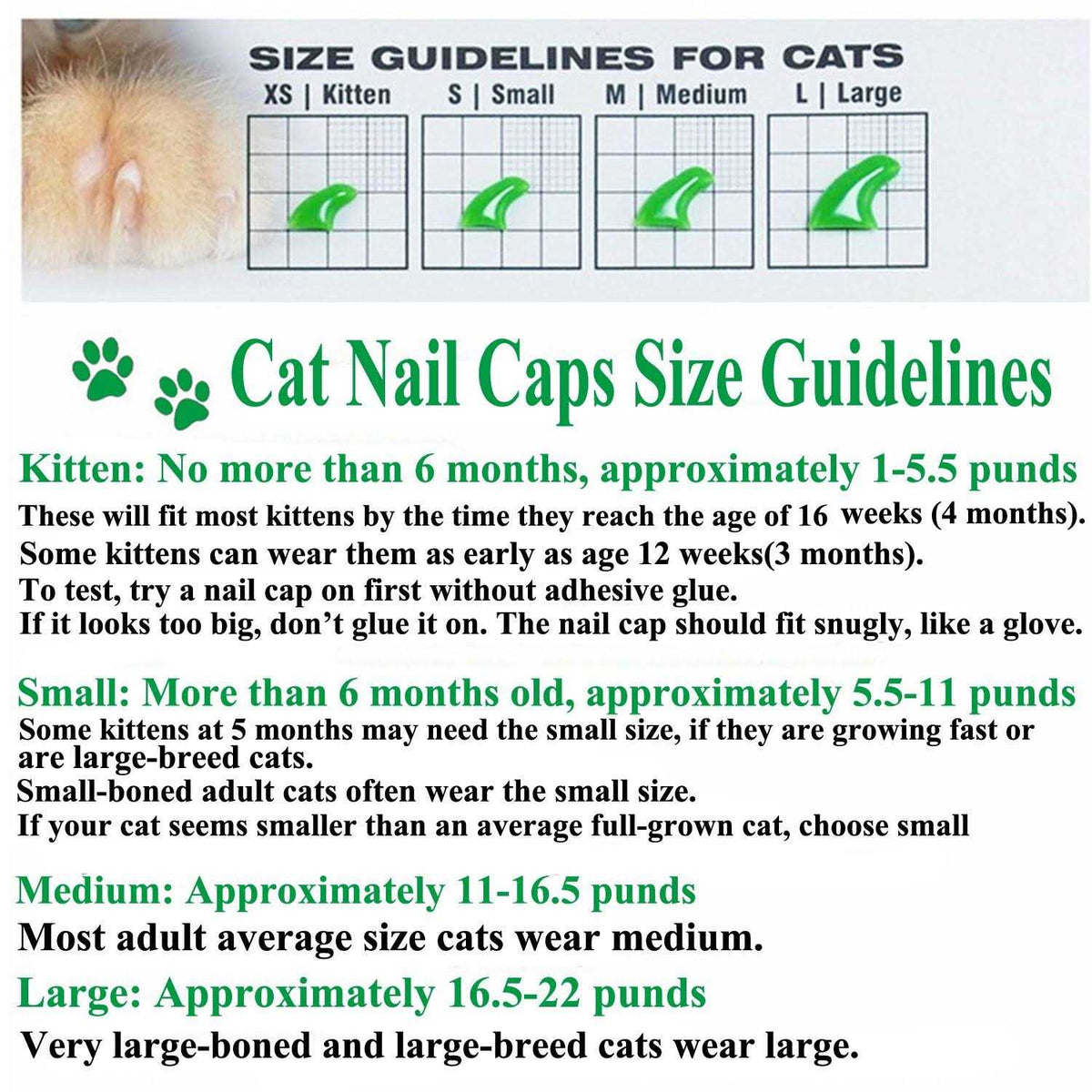 Cat Nail Caps with Glue and Applicators J63356