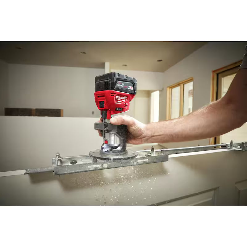 18V Lithium-Ion Brushless Cordless Compact Router with Offset Base & Plunge Base N6677