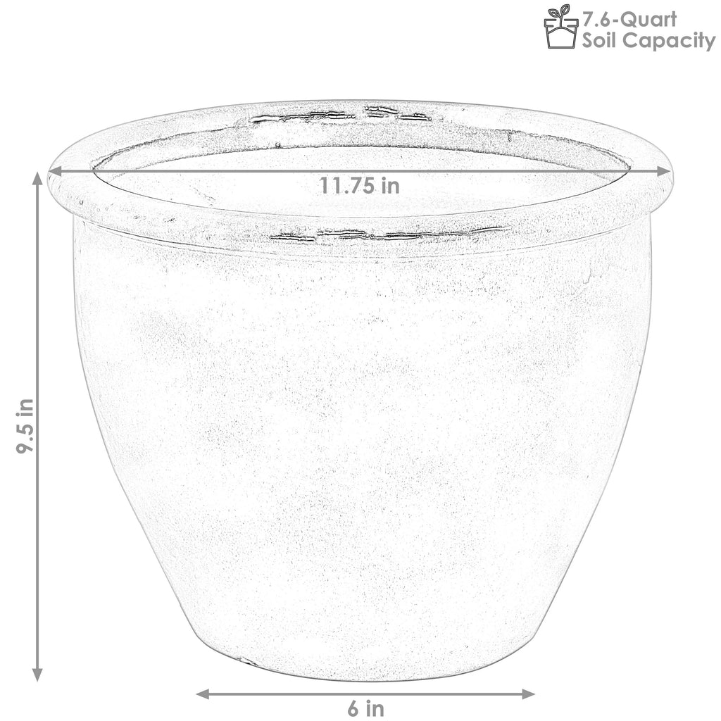 Set of 2 Glazed Ceramic Planters L670