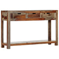 White 3 Drawer Sheesham Wood Console Table Y521