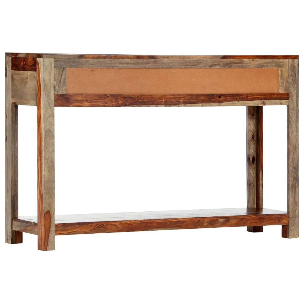 White 3 Drawer Sheesham Wood Console Table Y521