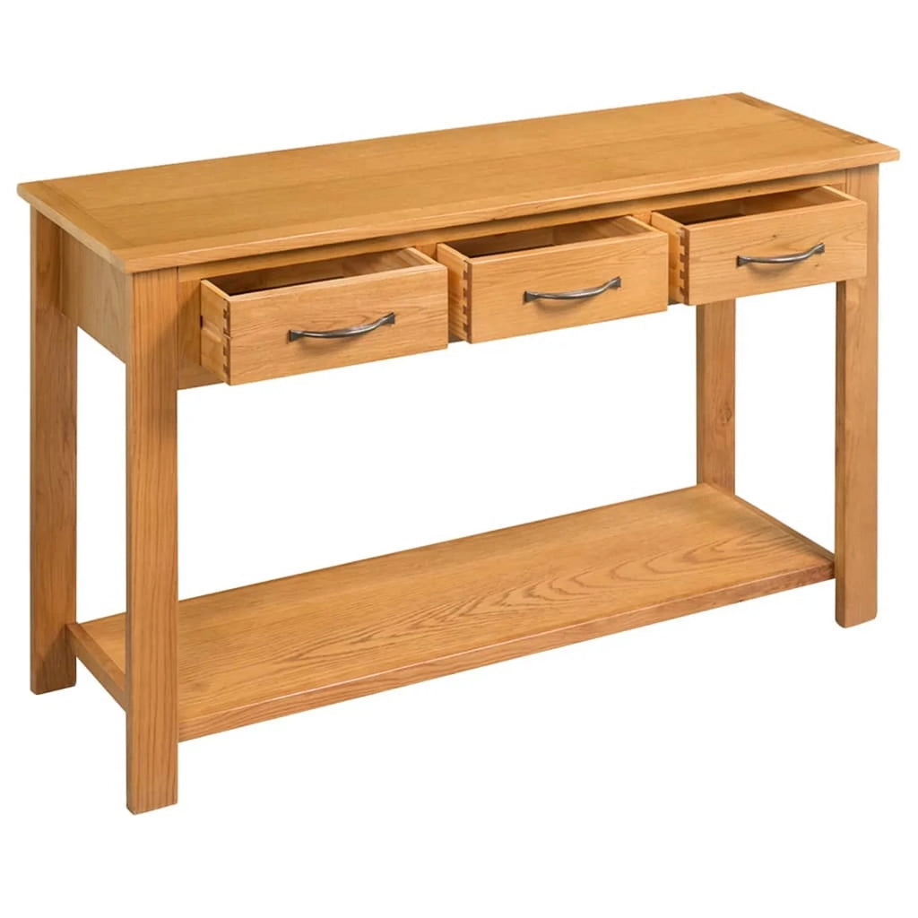 Solid Oak Wood Console Table S352405