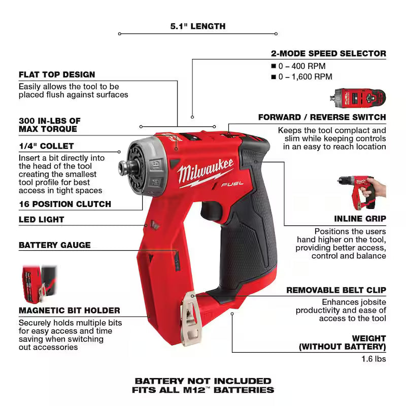 12V Lithium-Ion 3/8 in. Drill Driver with 4.0 Ah Starter Kit B42050