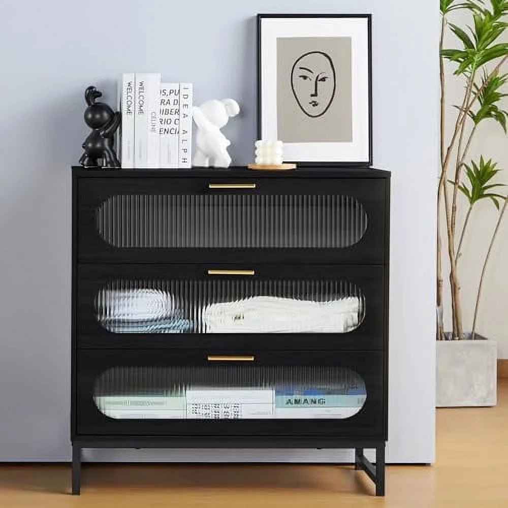 3 Drawer Wood Dresser O803877