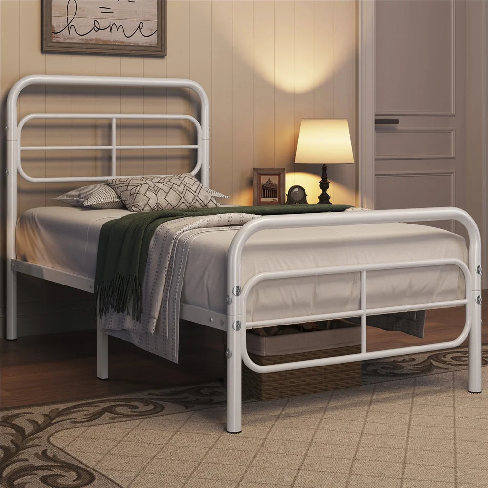 Queen Black Geometric Metal Bed J387