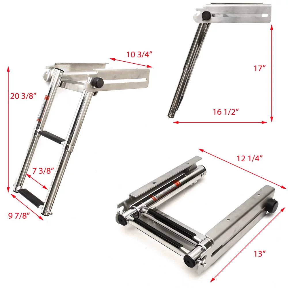 Telescoping Boat Ladder 2 Step Stainless P729495
