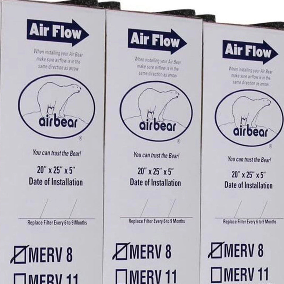20x 5x 5 Inch MERV 8 Air Purifier Filter (3 Pack) P4858