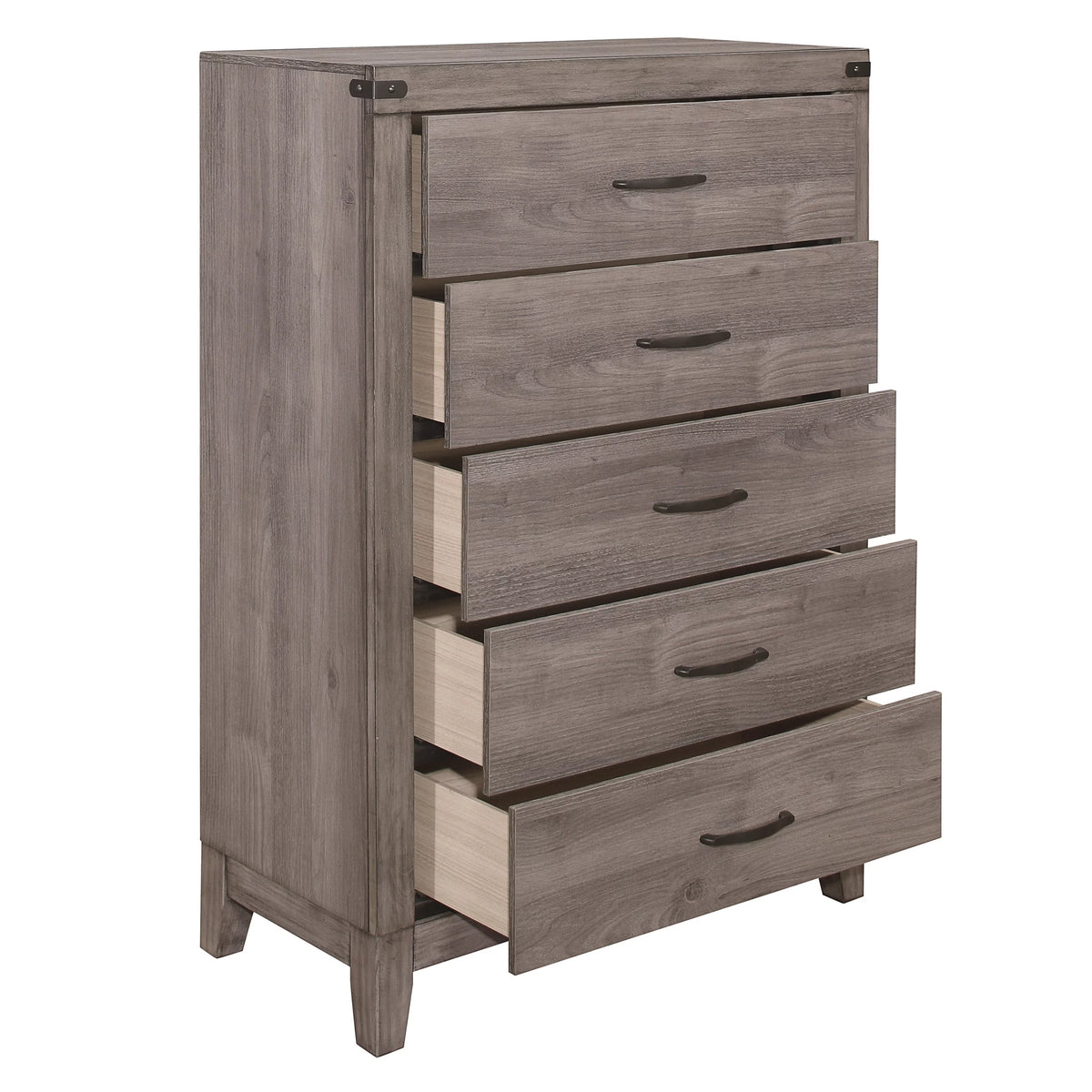 Brownish Gray 5 Drawer Melamine Chest M833