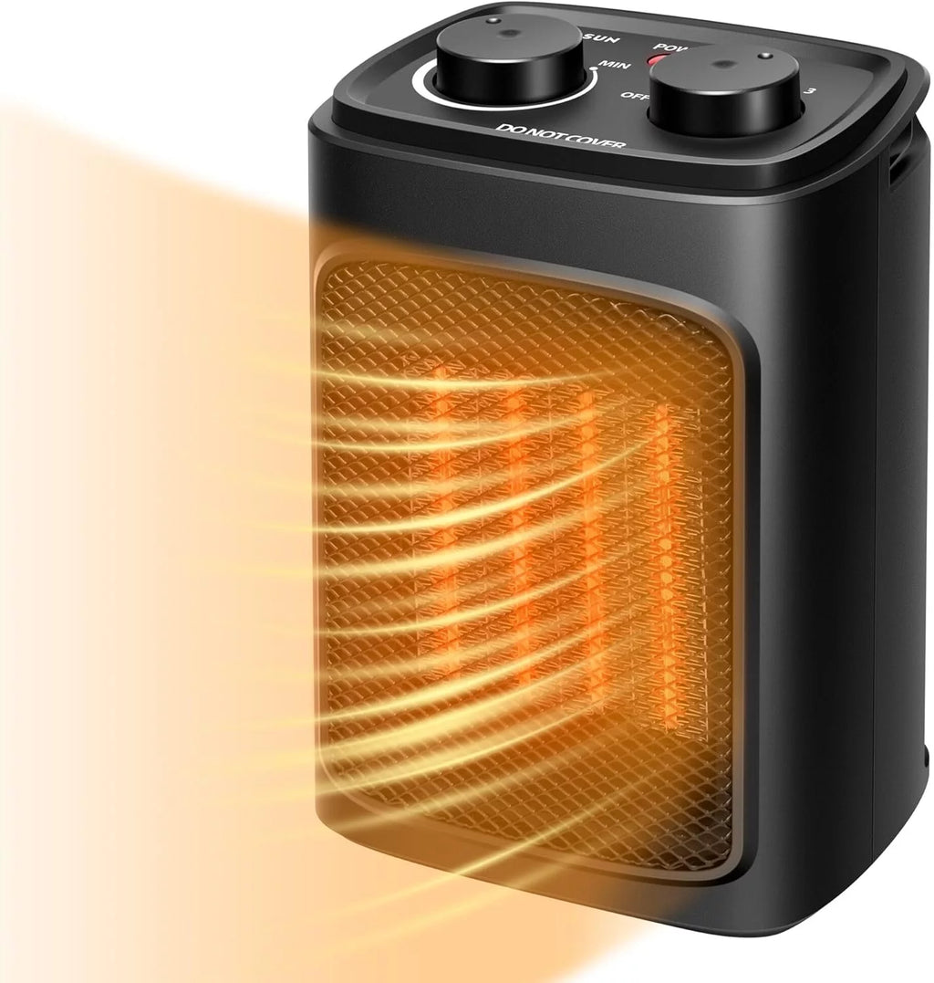 1500W Portable PTC Electric Heater with Adjustable Thermostat W76873