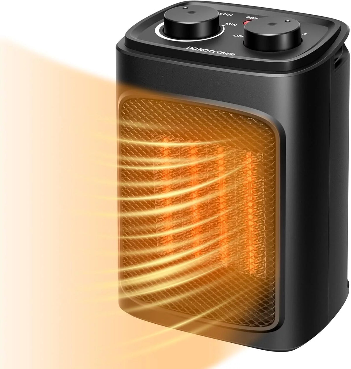 1500W Portable PTC Electric Heater with Adjustable Thermostat W76873