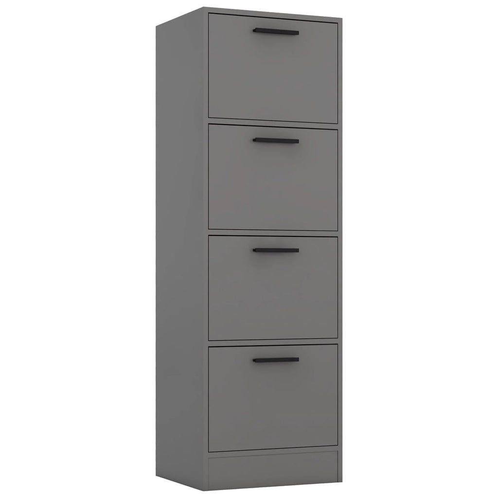 4 Drawer Wood Lateral Filing Cabinet with Lock A2891