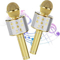 Wireless Bluetooth Karaoke Microphone 2 Pack Handheld Mic Speaker V867