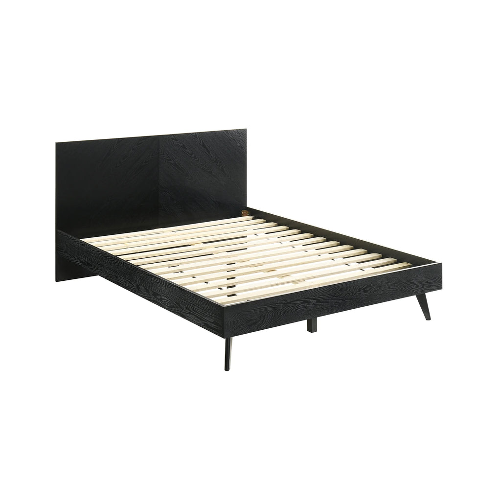 Queen 3 Piece Wood Bedroom Set Black O4921
