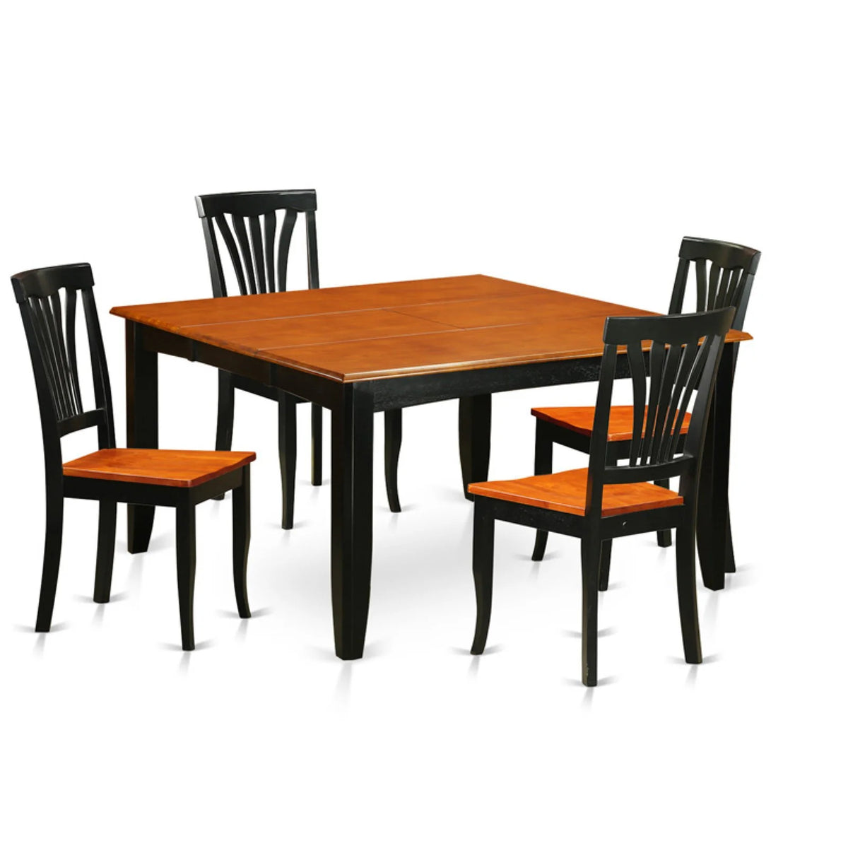 5 Piece Black & Cherry Dining Room Table Set C393885