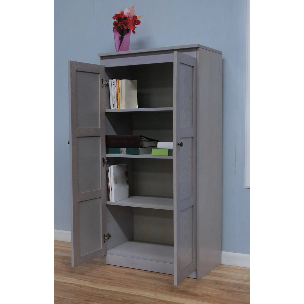 Multi-use Storage Cabinet 4 Shelves Cherry Finish Z448