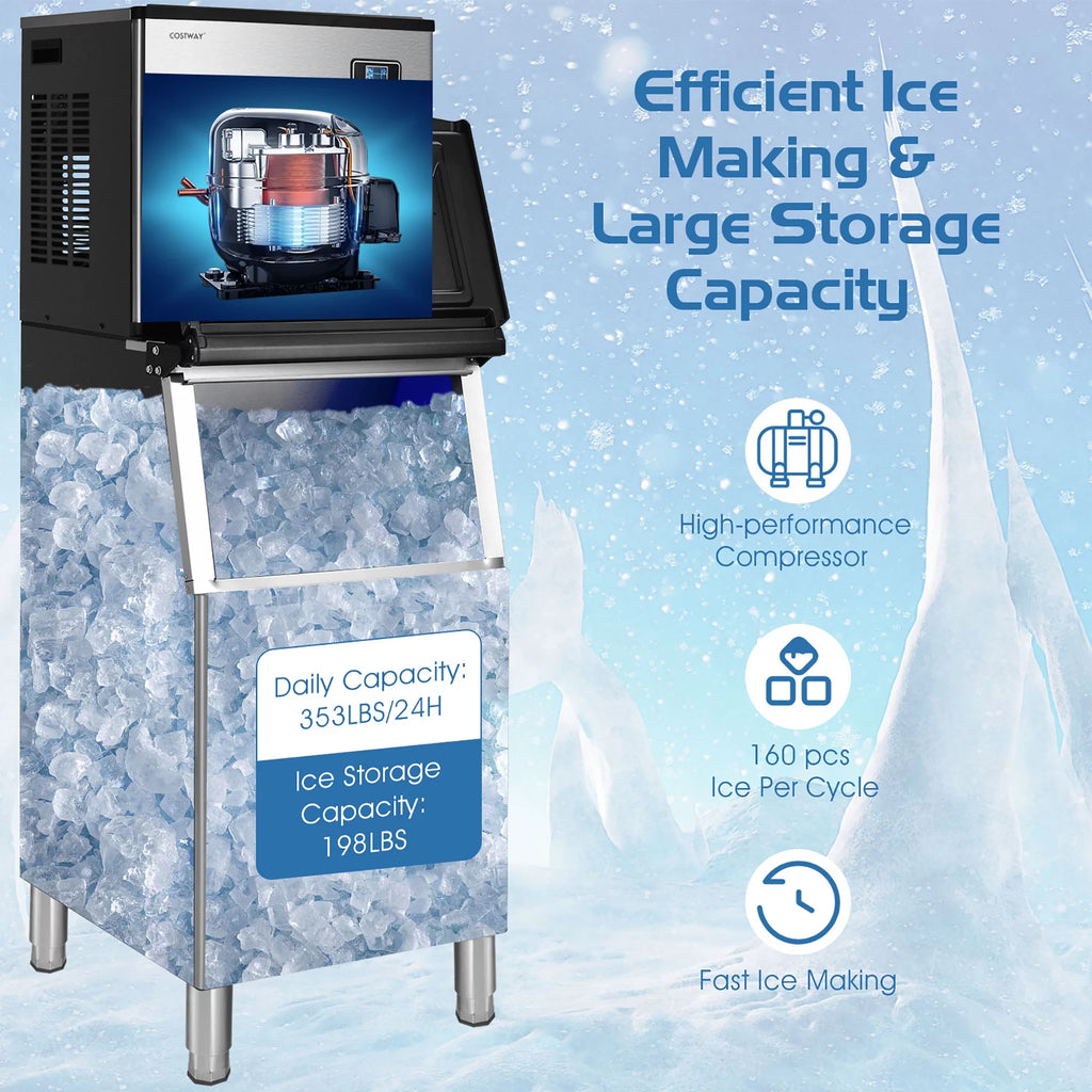 Commercial Ice Maker with Storage Bin O395