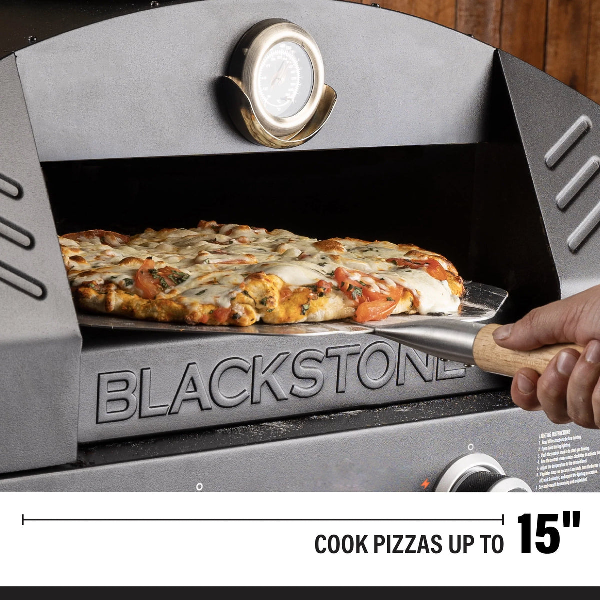 Tabletop Propane Pizza Oven with Two 15 Cordierite Stones Y355977
