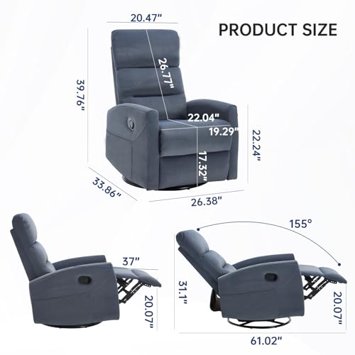 Beige Vibration Massage Swivel Rocker Recliner Chair R863630